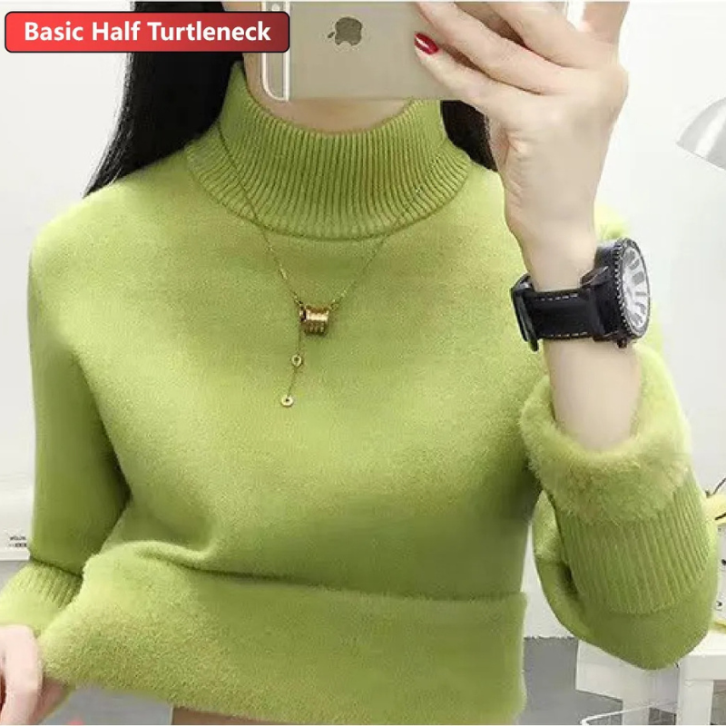 Womens Winter Sweater Fleece Lined Cozy Fit - BritishMode