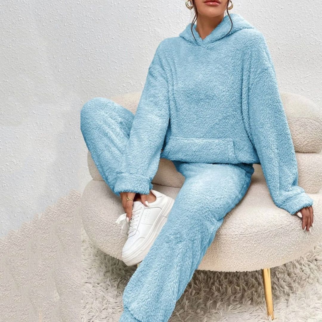 Womens Tracksuit Set Fleece Soft Warm Fit - BritishMode