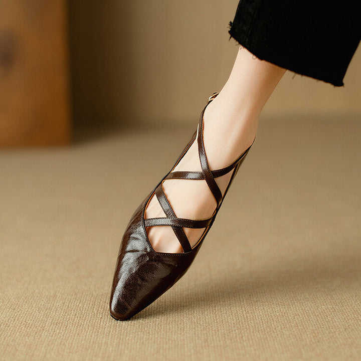 Womens Genuine Leather Heels Classic Fit