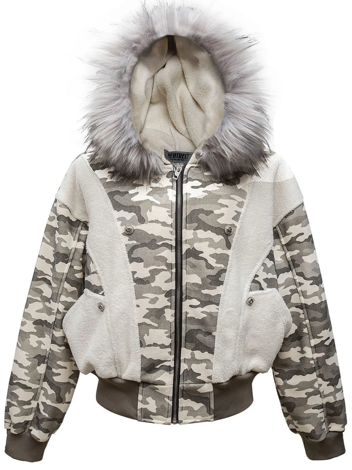 Unisex Waterproof Parka Jacket with Faux Fur Hood