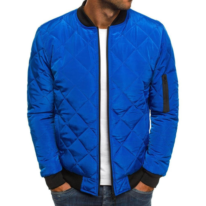 Mens Bomber Jacket Lightweight Diamond Quilted