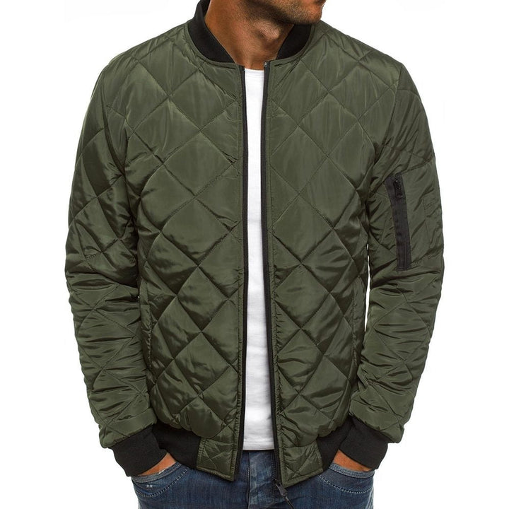 Mens Bomber Jacket Lightweight Diamond Quilted