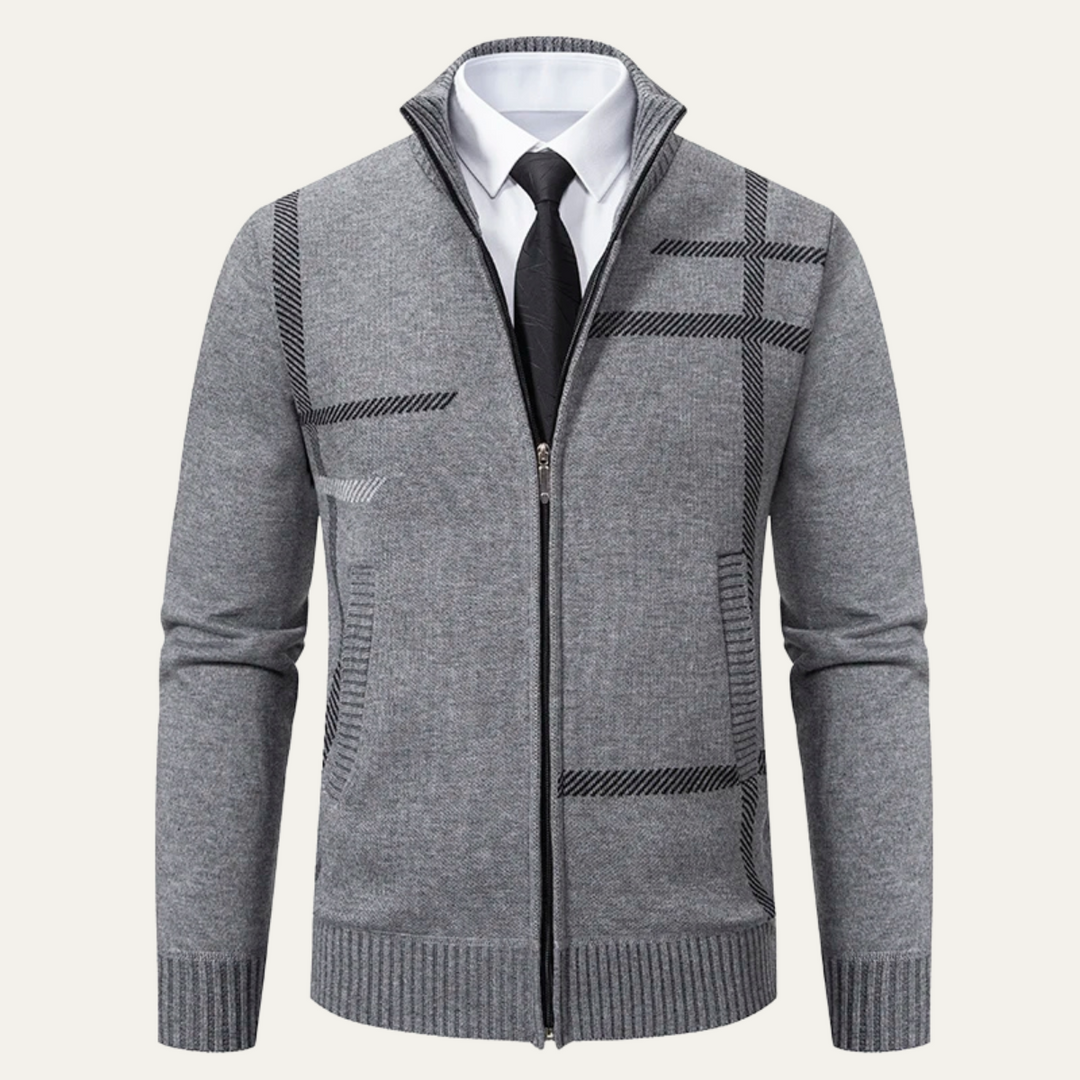 Mens Knit Cardigan Full Zip Closure