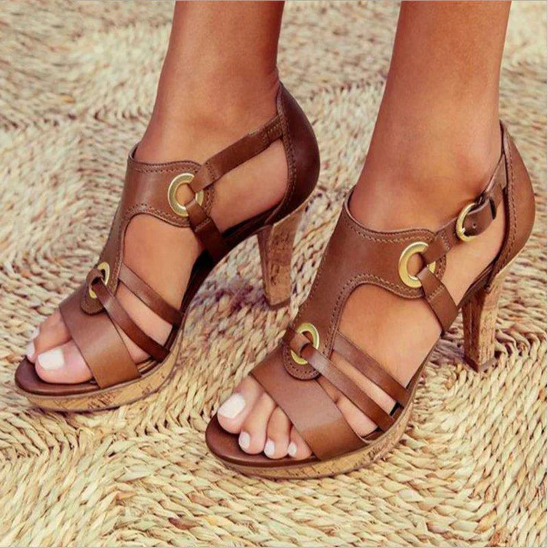 Womens High Heels with Ankle Strap Elegant Style