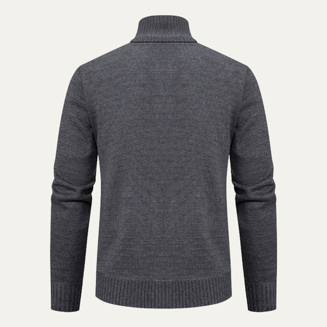 Mens Knit Cardigan Full Zip Closure