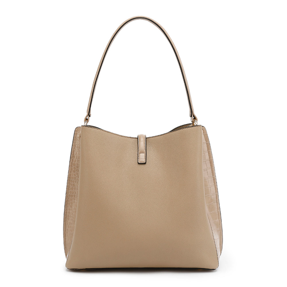 Womens Hobo Bag with Crocodile Texture Chic Style