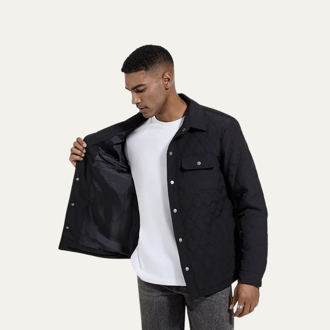 Mens Quilted Jacket Lightweight Casual Fit