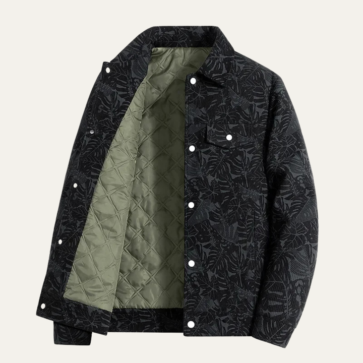 Mens Quilted Cotton Jacket Casual Slim Fit