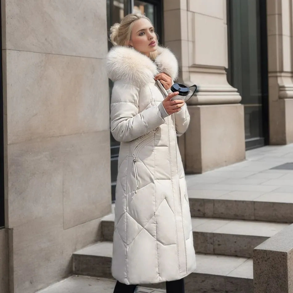Womens Winter Coat Wool Blend Relaxed Fit