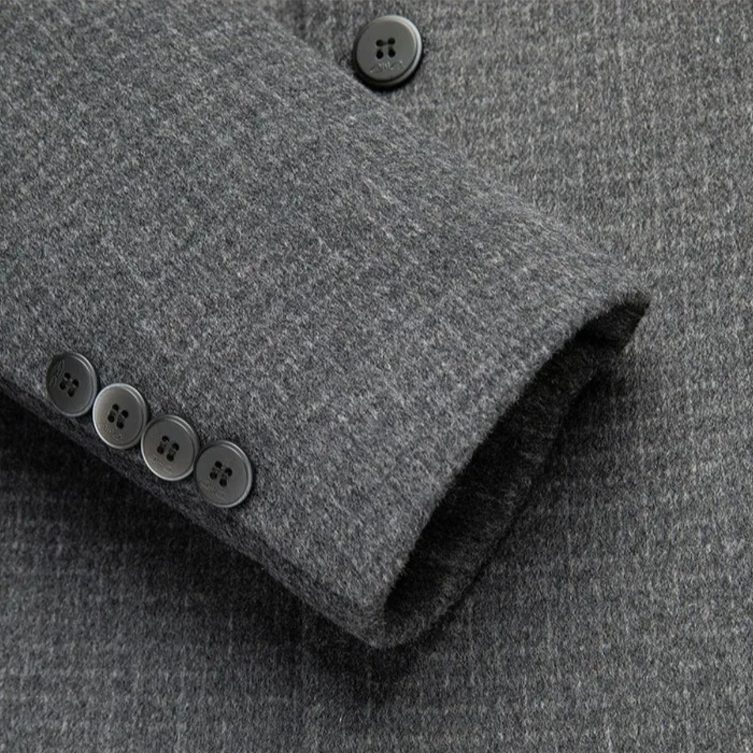 Mens Wool Overcoat Double-Faced Classic Fit