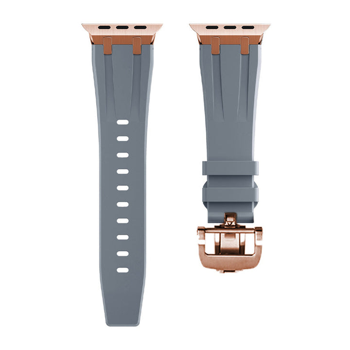 Unisex Silicone Watch Strap Durable Secure Buckle