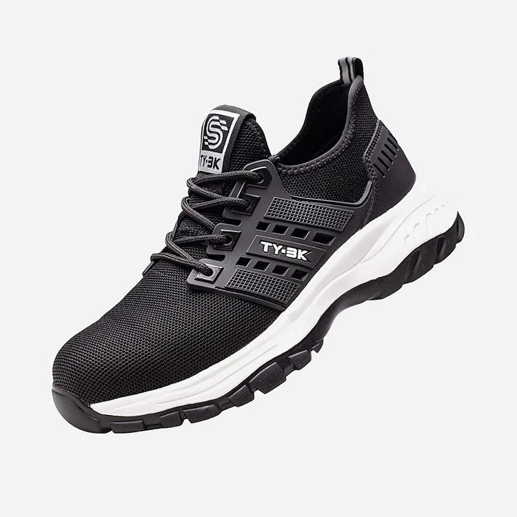 Mens Safety Work Sneakers Mesh Lace-Up Design - BritishMode