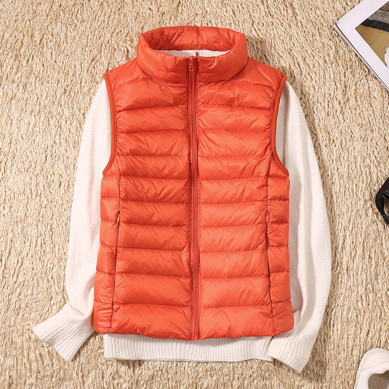 Womens Down Quilted Vest Warm Insulated