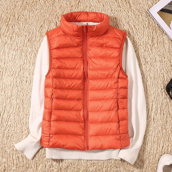 Womens Down Quilted Vest Warm Insulated