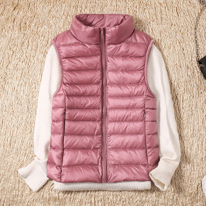 Womens Down Quilted Vest Warm Insulated
