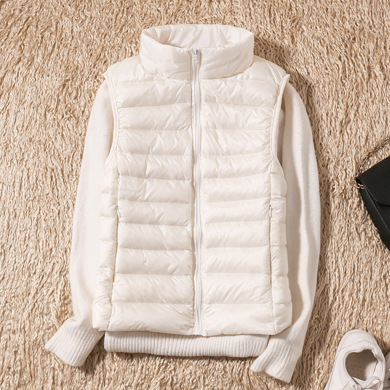 Womens Down Quilted Vest Warm Insulated