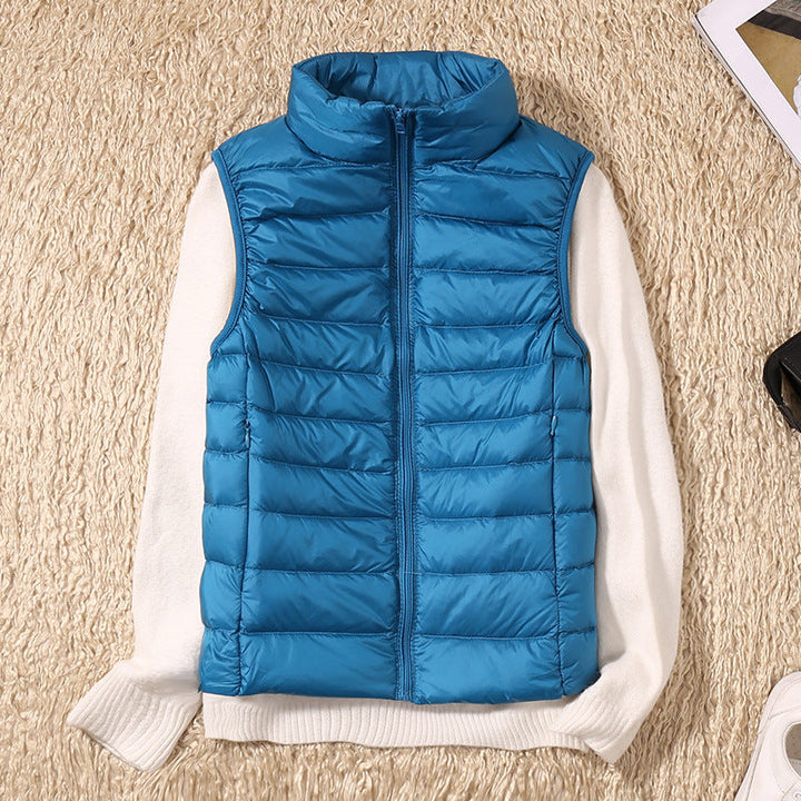 Womens Down Quilted Vest Warm Insulated