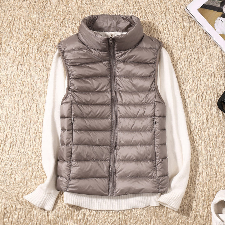 Womens Down Quilted Vest Warm Insulated