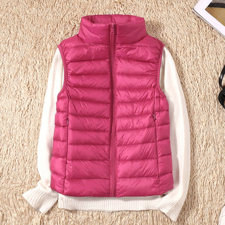 Womens Down Quilted Vest Warm Insulated
