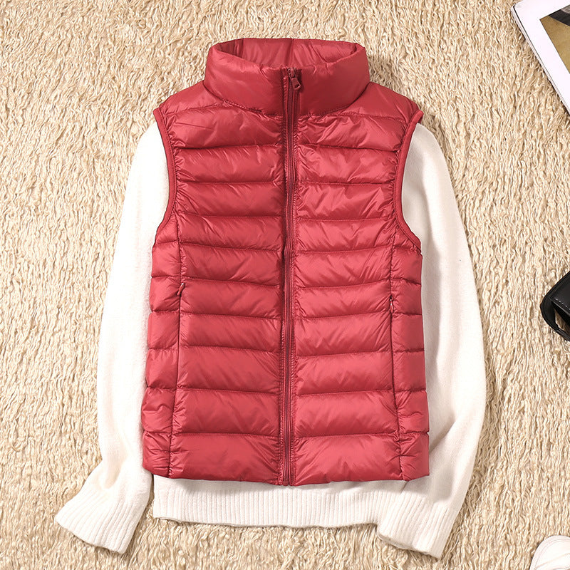 Womens Down Quilted Vest Warm Insulated