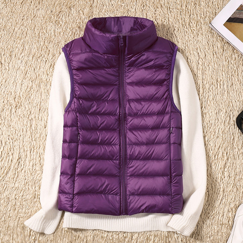 Womens Down Quilted Vest Warm Insulated