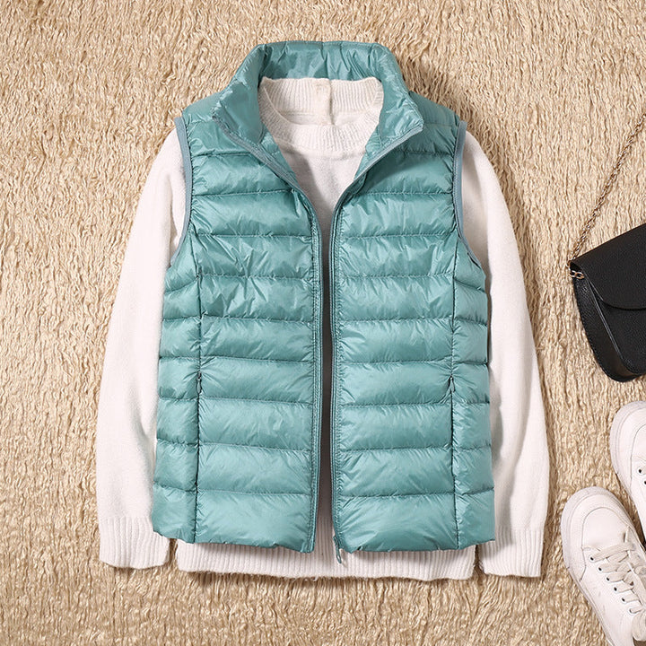 Womens Down Quilted Vest Warm Insulated
