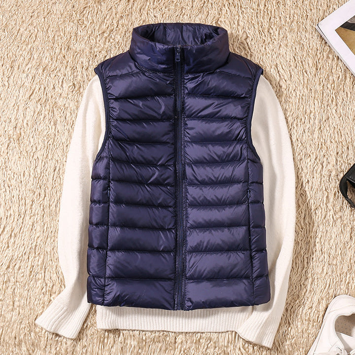 Womens Down Quilted Vest Warm Insulated