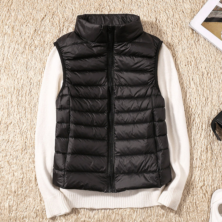 Womens Down Quilted Vest Warm Insulated