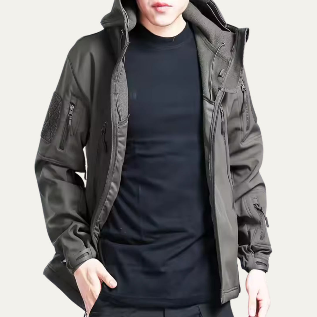Mens Waterproof Tactical Outdoor Jacket with Hood