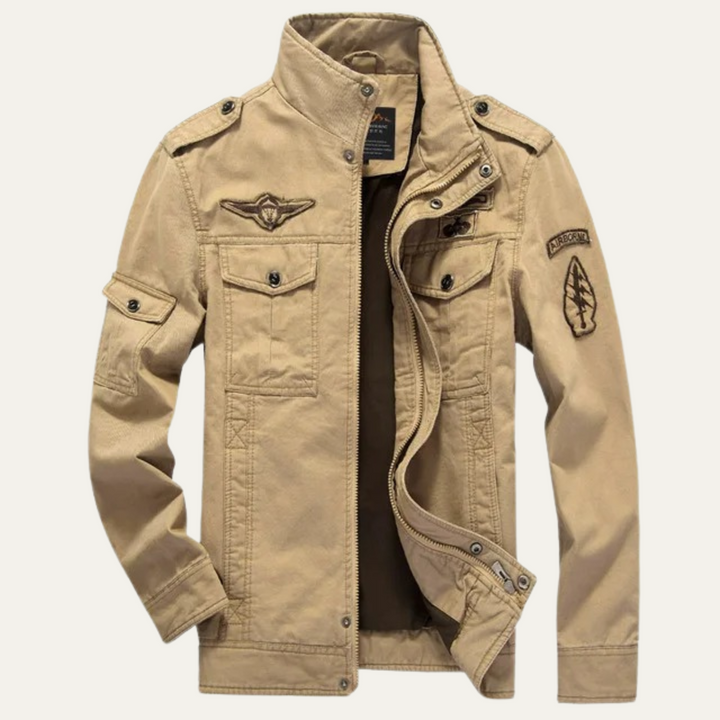 Mens Cargo Jacket Cotton Pockets Trendy Fit