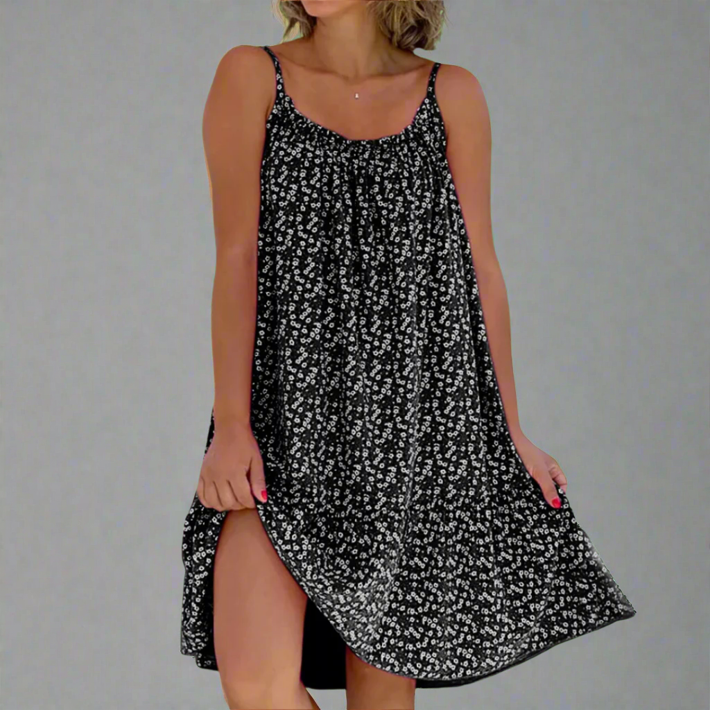 Womens Sundress Floral Pattern Sleeveless Fit