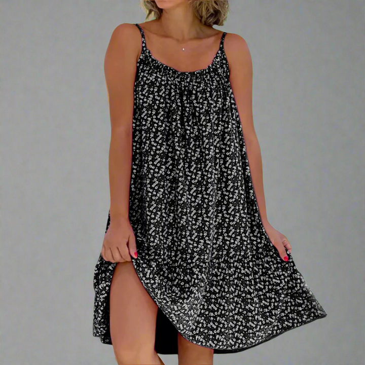 Womens Sundress Floral Pattern Sleeveless Fit