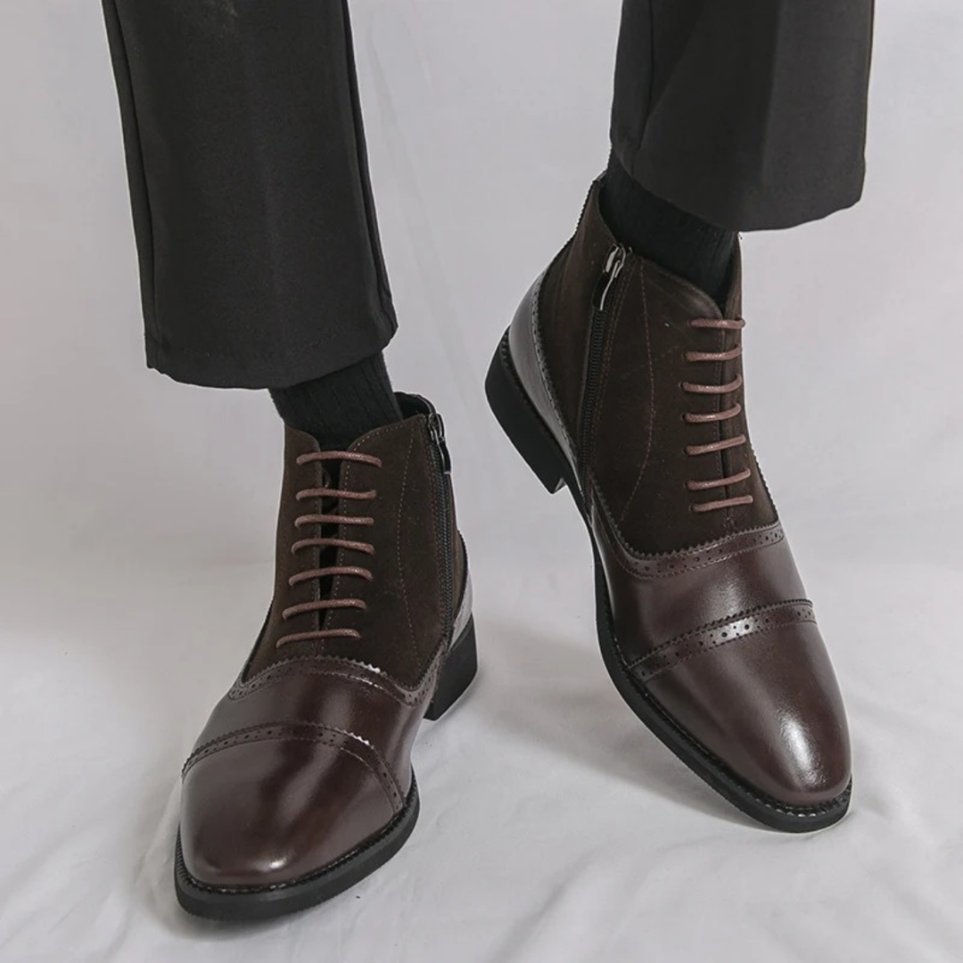 Mens Formal Chelsea Leather Boots Elegant Style