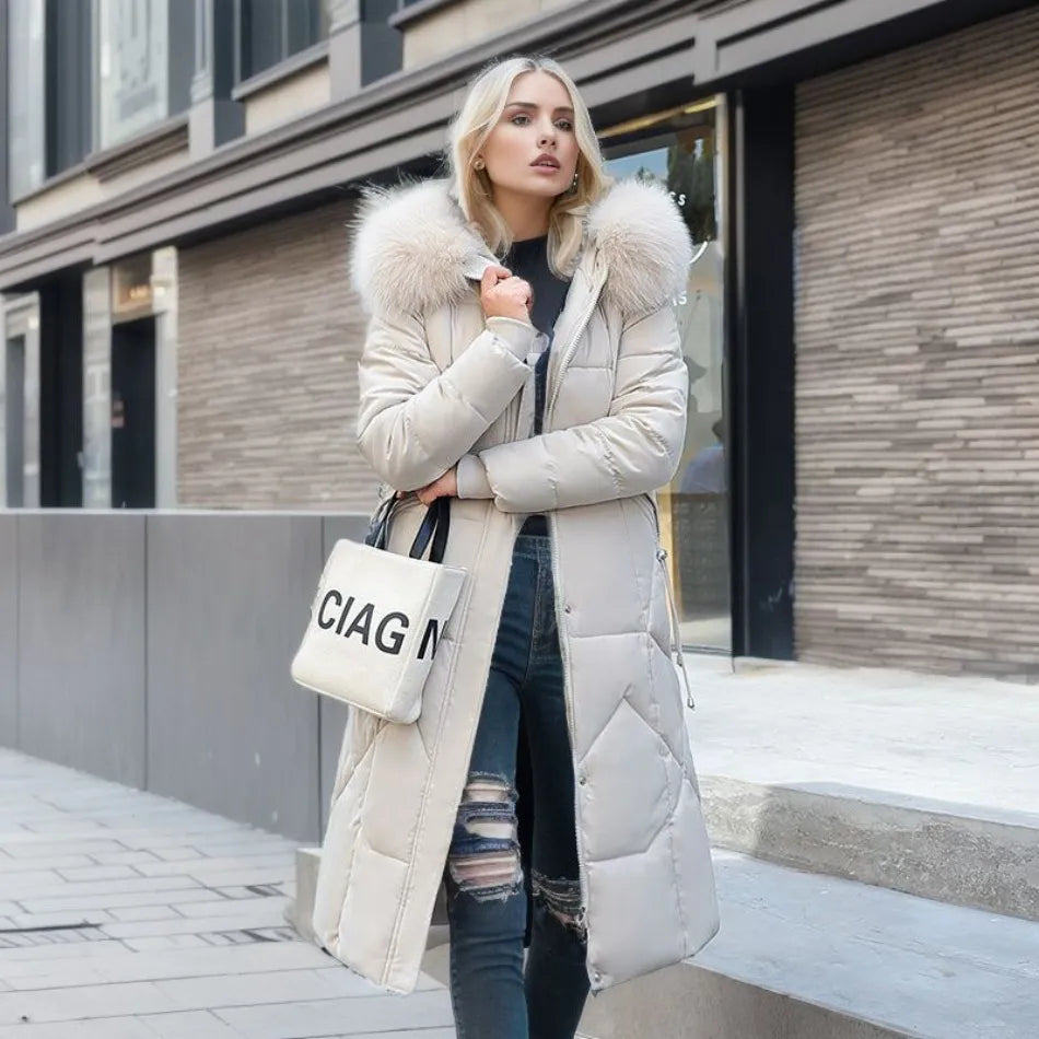 Womens Winter Coat Wool Blend Relaxed Fit
