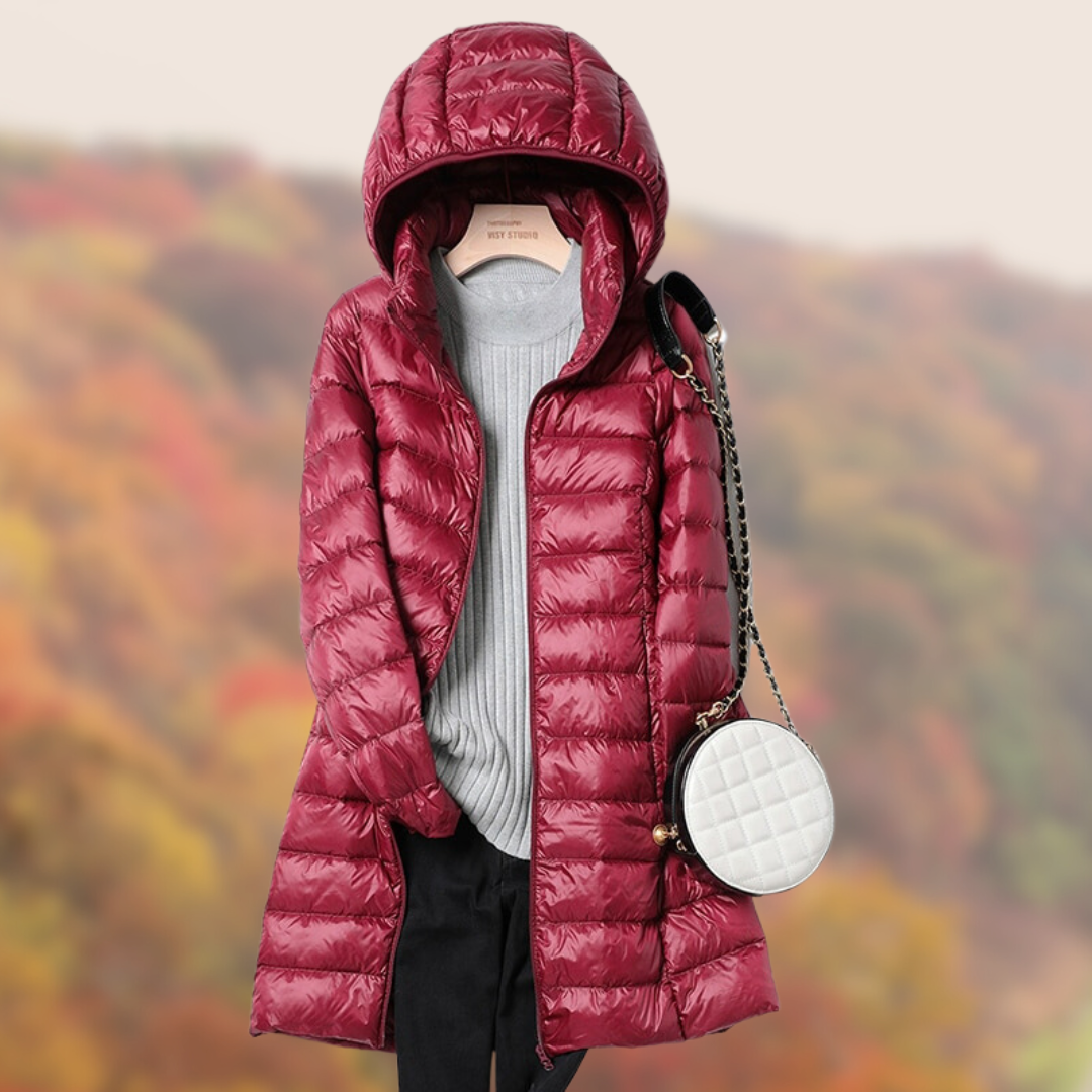 Womens Parka Jacket Water Repellent Slim Fit