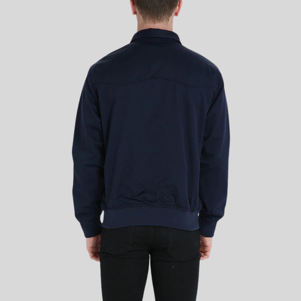 Mens Harrington Jacket Zip Front Classic Fit