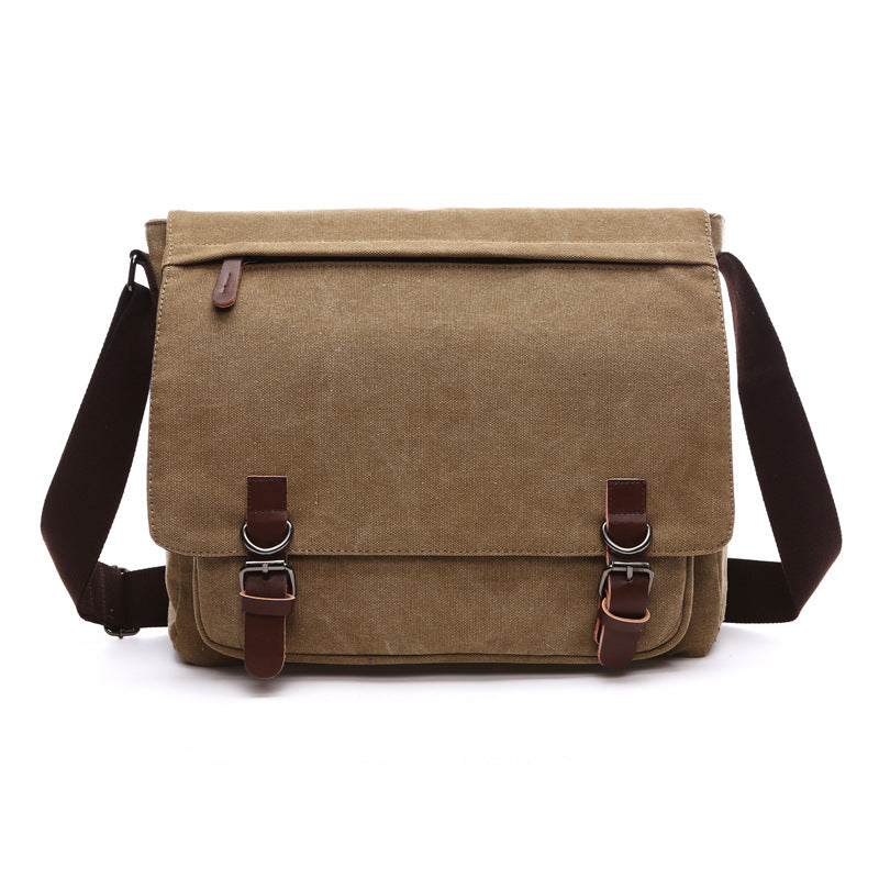 Mens Rugged Shoulder Bag Durable Canvas - BritishMode