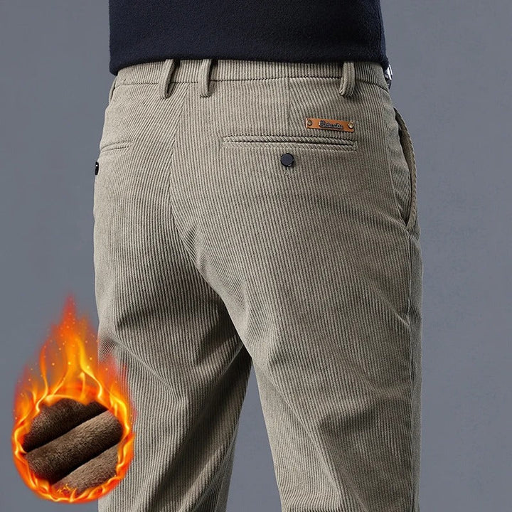 Mens Corduroy Insulated Pants Warm Fit