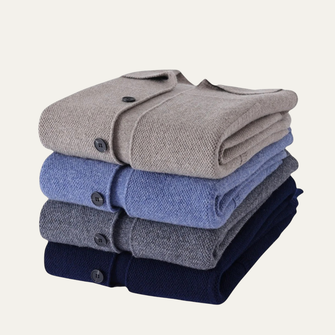 Mens Knit Cardigan Classic Smart Layer Fit
