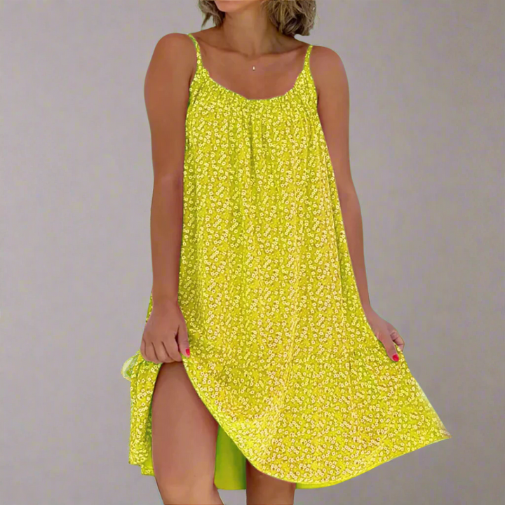 Womens Sundress Floral Pattern Sleeveless Fit
