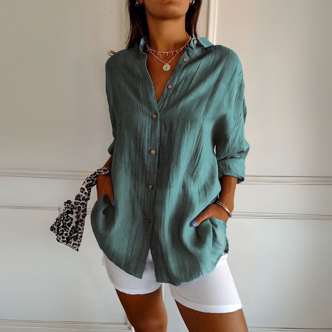 Womens Button-Up Shirt Classic Fit