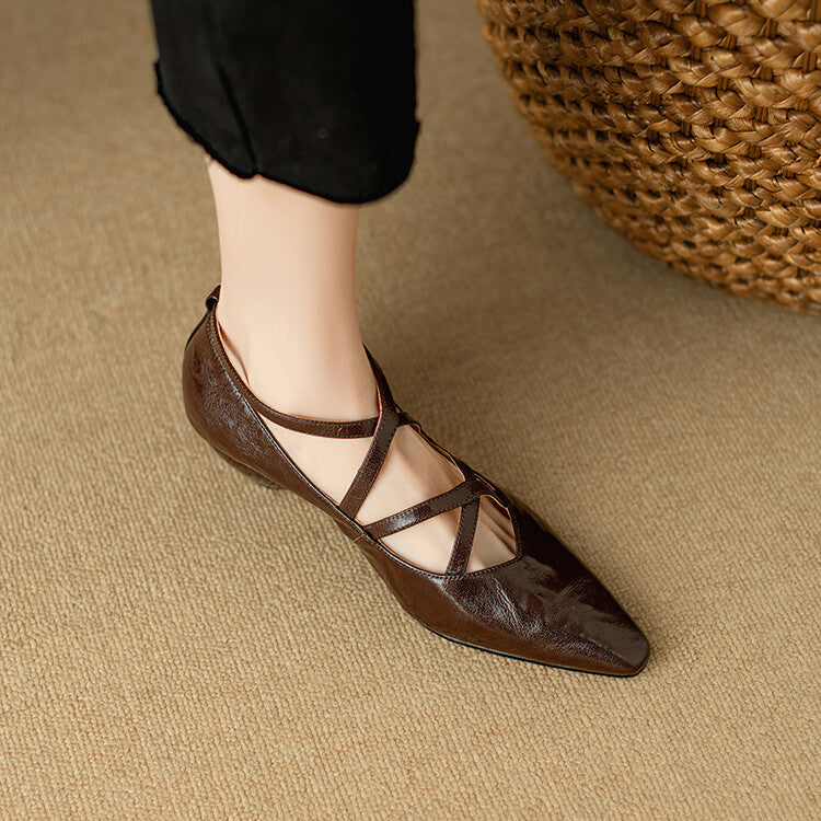 Womens Genuine Leather Heels Classic Fit