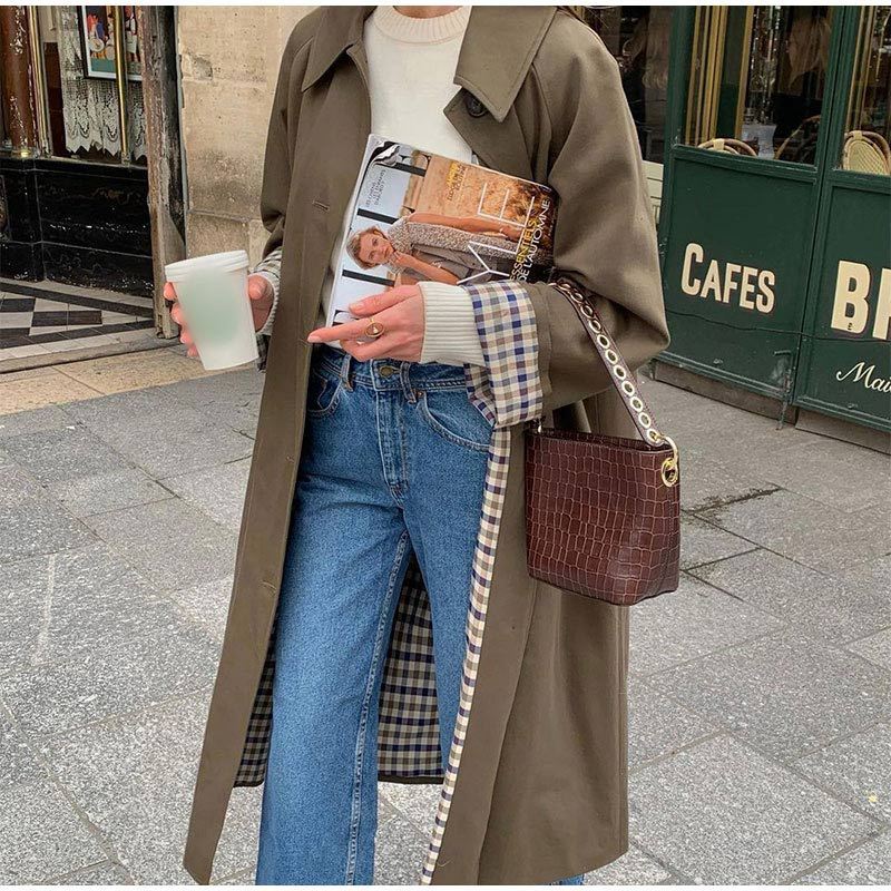 Womens Trench Coat Long Elegant Fit