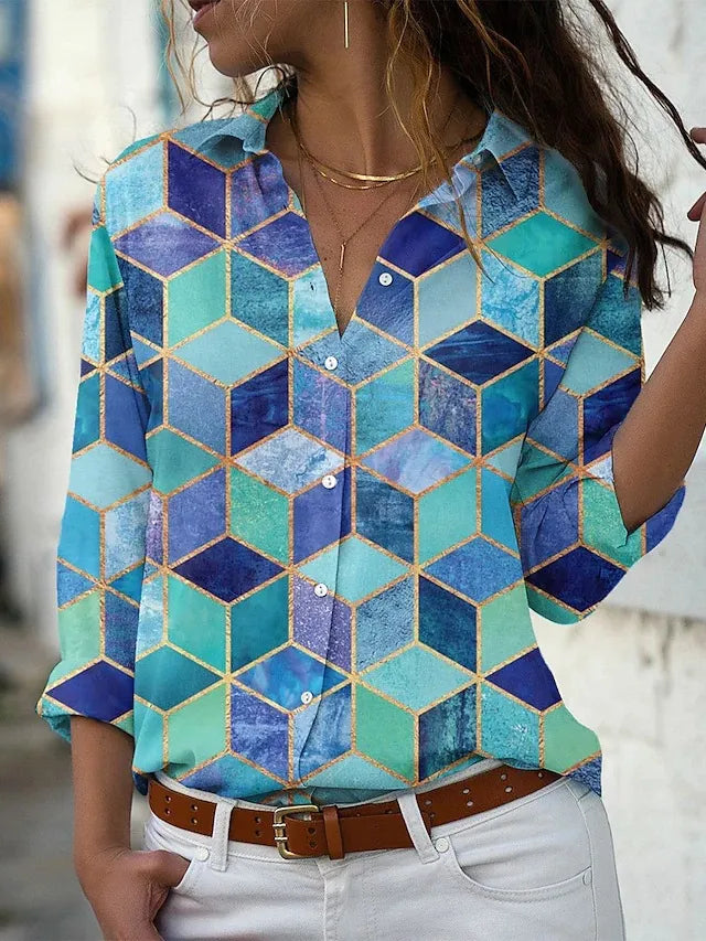 Womens Button Jacket Classic Printed Design - BritishMode