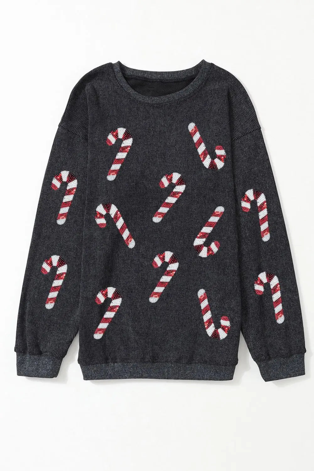 Womens Sweatshirt with Sparkly Christmas Tree Design
