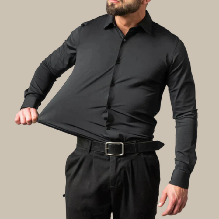 Mens Casual Shirt Stretch Fabric Regular Fit - BritishMode