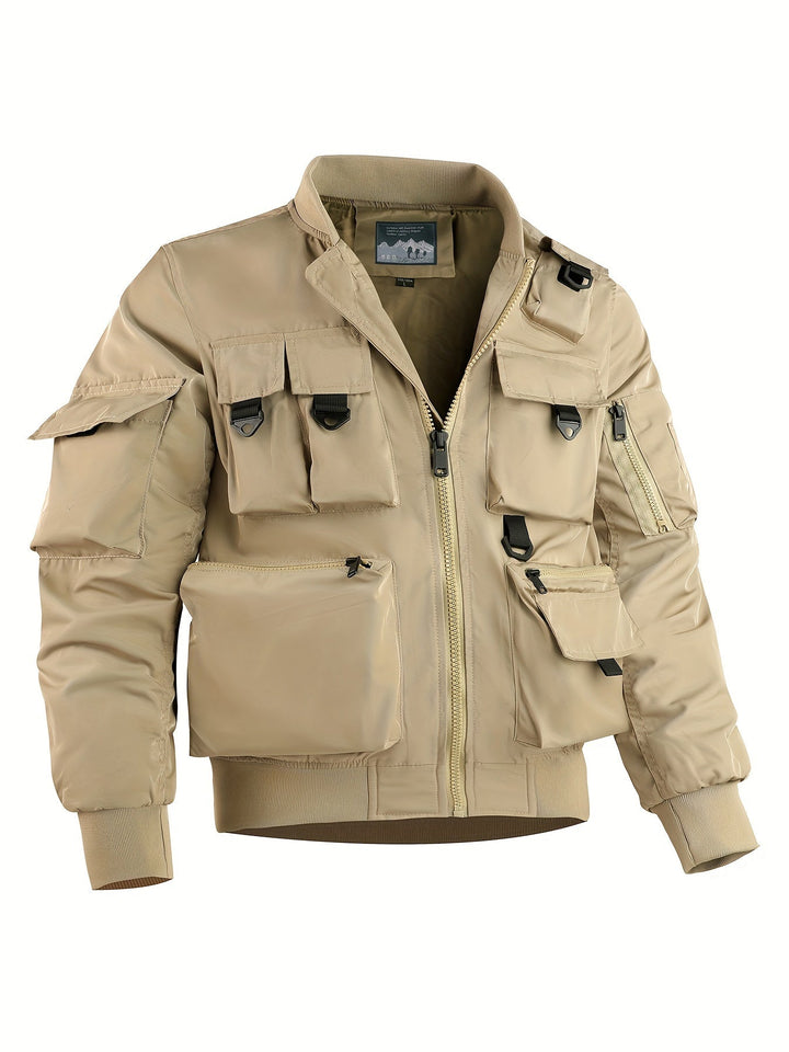 Mens Tactical Jacket Waterproof Multiple Pockets