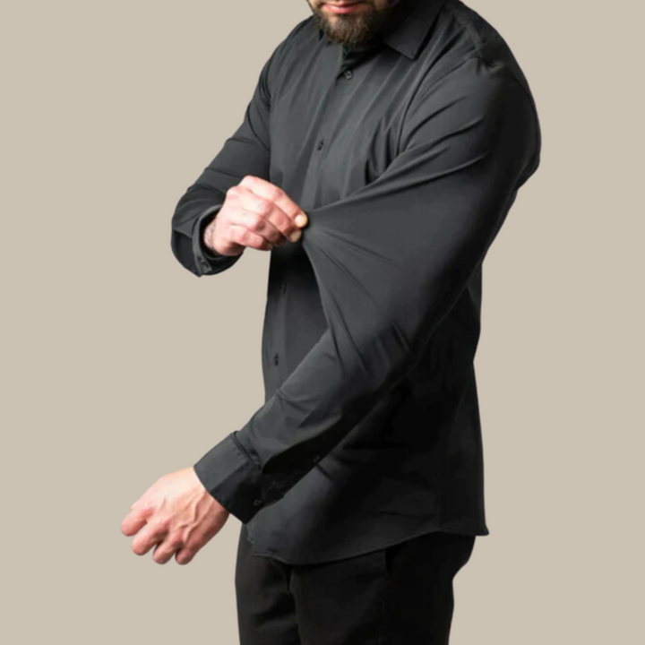 Mens Casual Shirt Stretch Fabric Regular Fit
