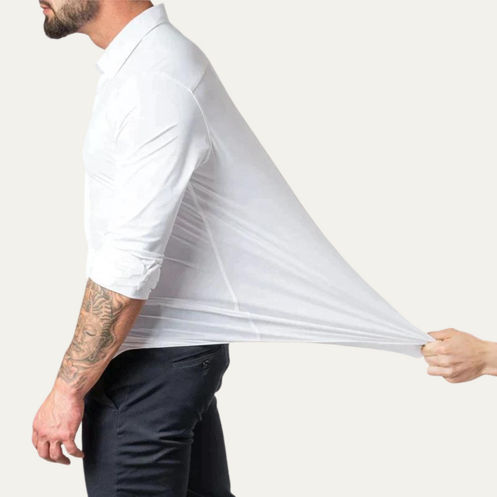 Mens Dress Shirt Cotton Slim Fit Long Sleeve