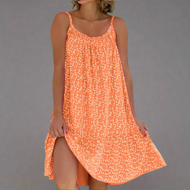 Womens Sundress Floral Pattern Sleeveless Fit